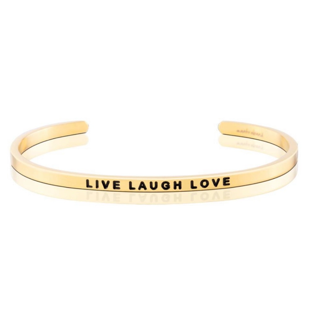 Mantraband Gold Live Laugh Love Bracelet